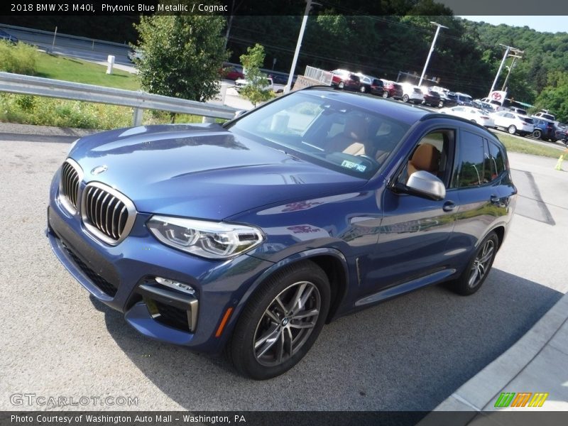 Phytonic Blue Metallic / Cognac 2018 BMW X3 M40i
