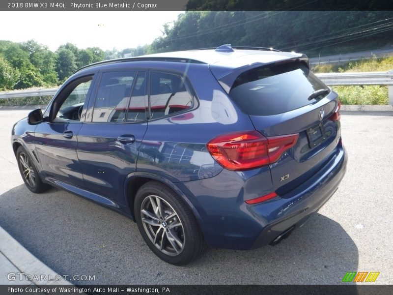 Phytonic Blue Metallic / Cognac 2018 BMW X3 M40i