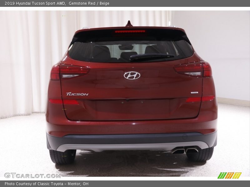 Gemstone Red / Beige 2019 Hyundai Tucson Sport AWD