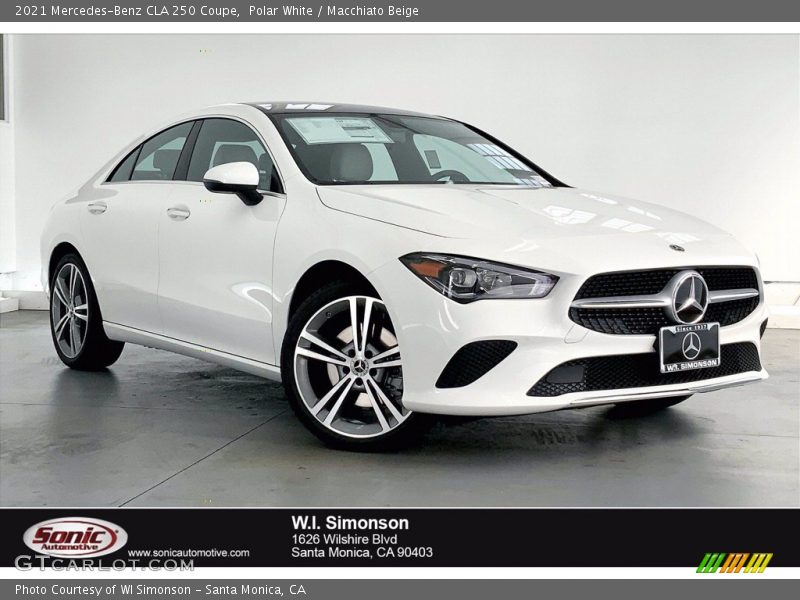 Polar White / Macchiato Beige 2021 Mercedes-Benz CLA 250 Coupe