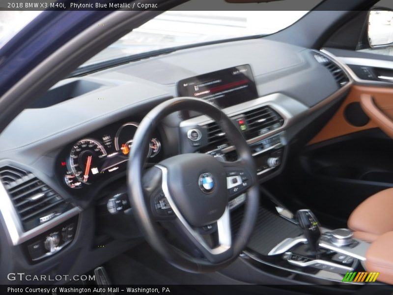 Phytonic Blue Metallic / Cognac 2018 BMW X3 M40i