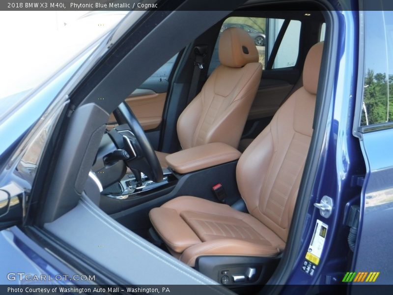 Phytonic Blue Metallic / Cognac 2018 BMW X3 M40i