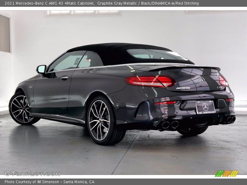 Graphite Gray Metallic / Black/DINAMICA w/Red Stitching 2021 Mercedes-Benz C AMG 43 4Matic Cabriolet