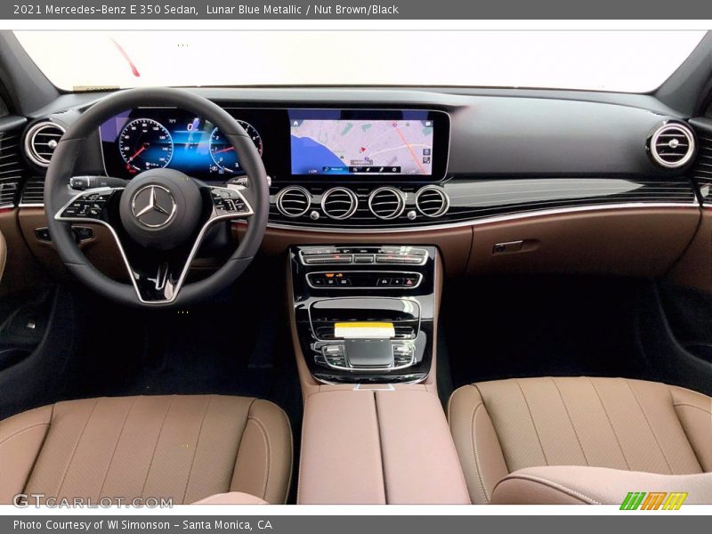 Lunar Blue Metallic / Nut Brown/Black 2021 Mercedes-Benz E 350 Sedan