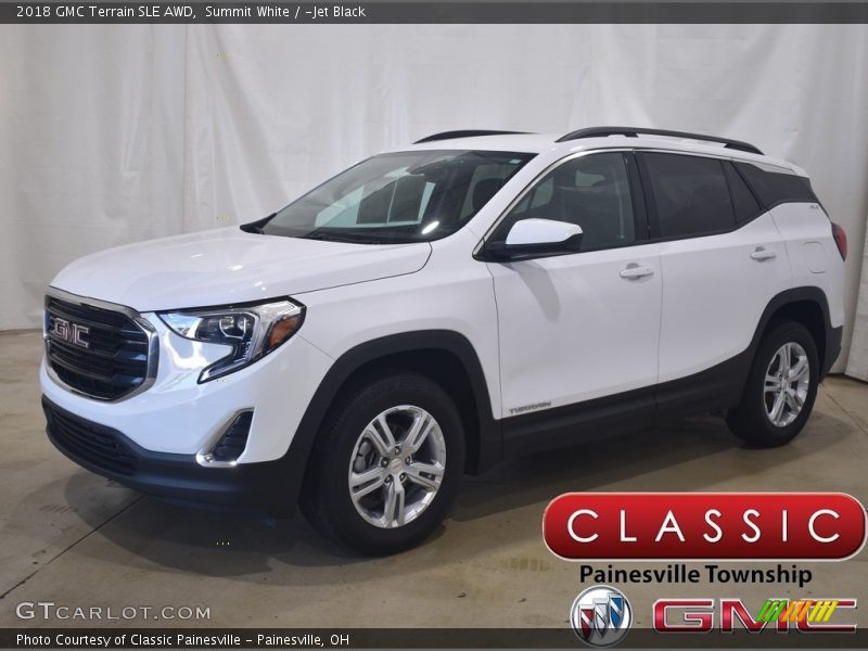 Summit White / ­Jet Black 2018 GMC Terrain SLE AWD
