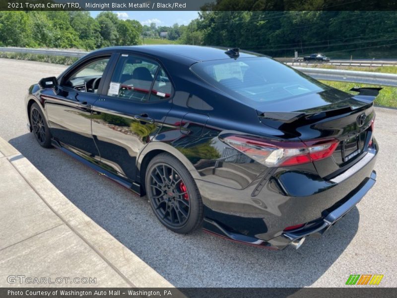 Midnight Black Metallic / Black/Red 2021 Toyota Camry TRD