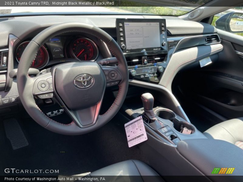 Midnight Black Metallic / Black/Red 2021 Toyota Camry TRD