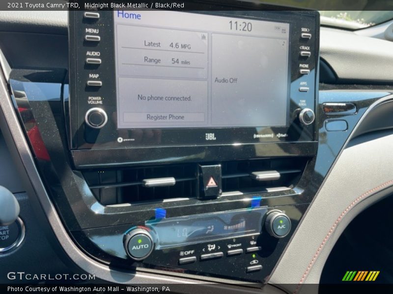 Midnight Black Metallic / Black/Red 2021 Toyota Camry TRD