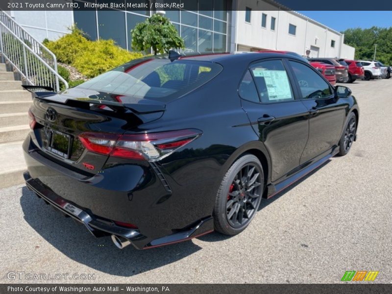 Midnight Black Metallic / Black/Red 2021 Toyota Camry TRD