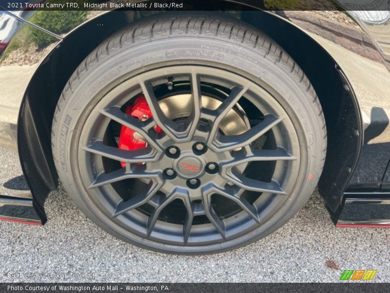 Midnight Black Metallic / Black/Red 2021 Toyota Camry TRD