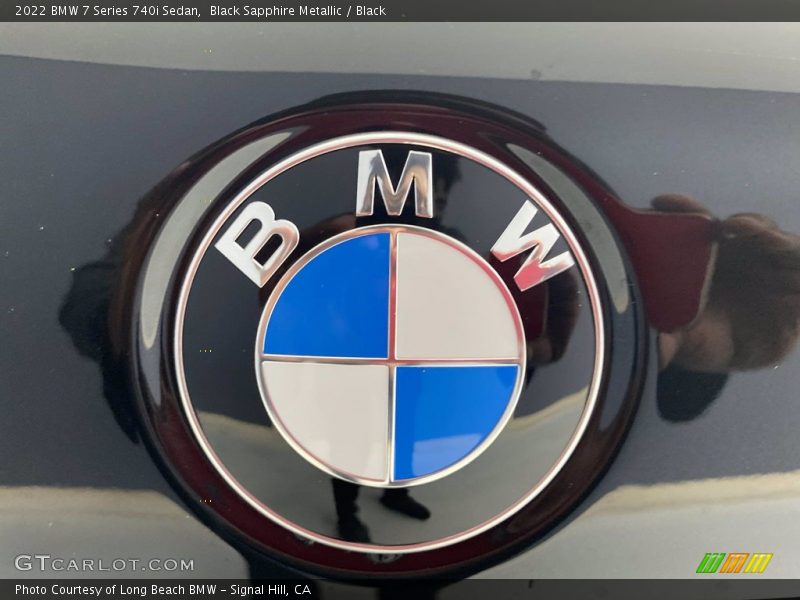 Black Sapphire Metallic / Black 2022 BMW 7 Series 740i Sedan