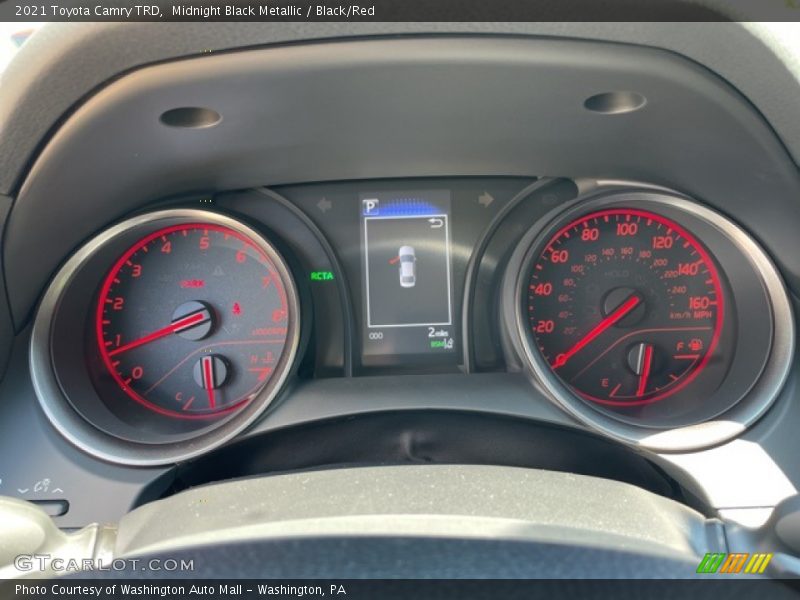 Midnight Black Metallic / Black/Red 2021 Toyota Camry TRD