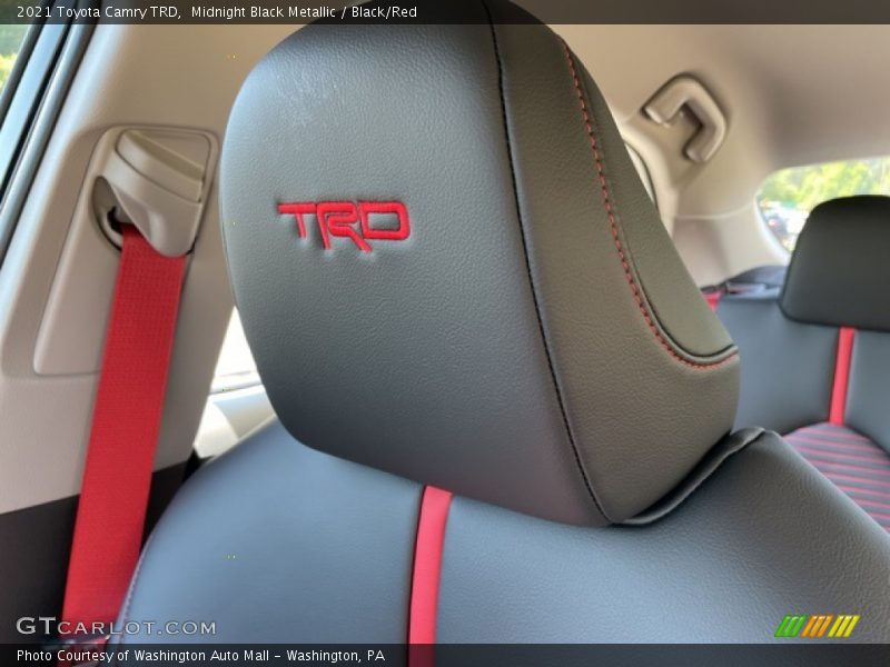 Midnight Black Metallic / Black/Red 2021 Toyota Camry TRD