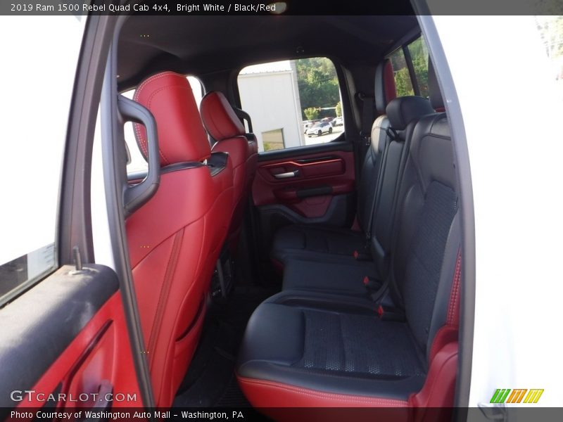 Bright White / Black/Red 2019 Ram 1500 Rebel Quad Cab 4x4