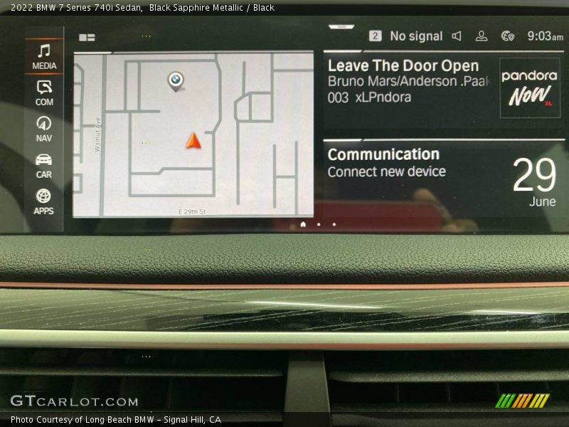 Black Sapphire Metallic / Black 2022 BMW 7 Series 740i Sedan