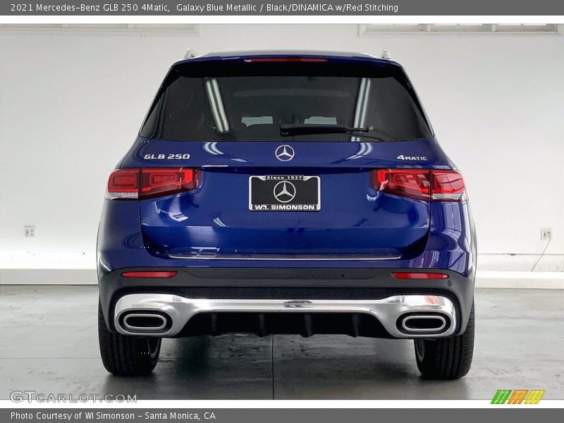 Galaxy Blue Metallic / Black/DINAMICA w/Red Stitching 2021 Mercedes-Benz GLB 250 4Matic