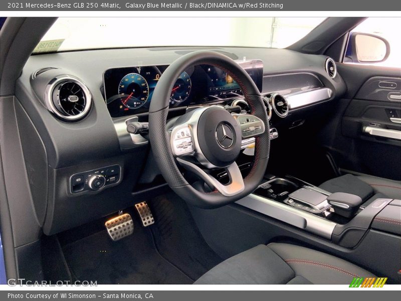 Galaxy Blue Metallic / Black/DINAMICA w/Red Stitching 2021 Mercedes-Benz GLB 250 4Matic