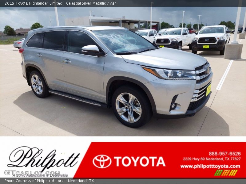 Celestial Silver Metallic / Ash 2019 Toyota Highlander Limited
