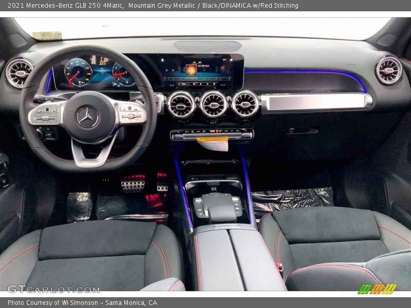 Mountain Grey Metallic / Black/DINAMICA w/Red Stitching 2021 Mercedes-Benz GLB 250 4Matic