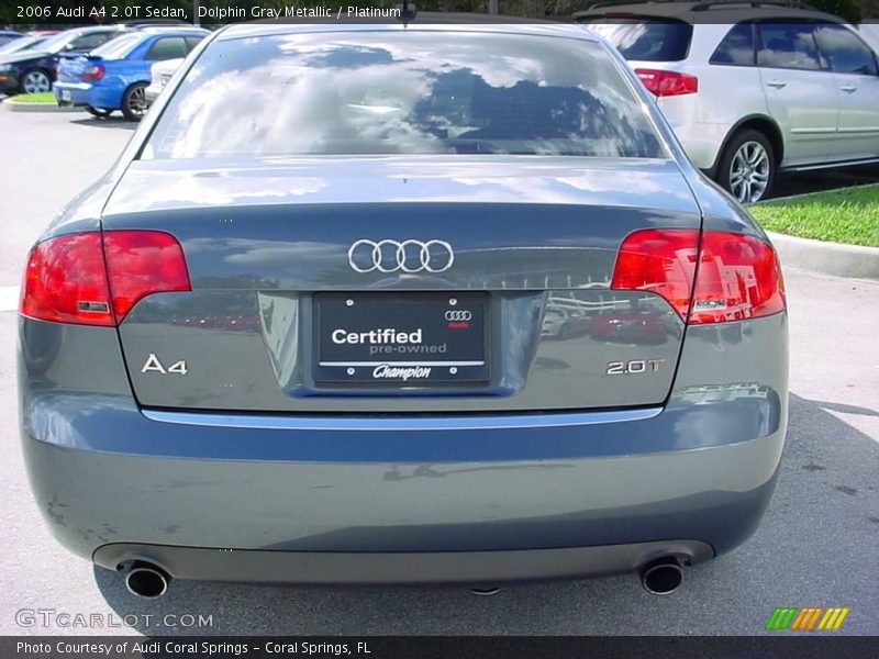 Dolphin Gray Metallic / Platinum 2006 Audi A4 2.0T Sedan