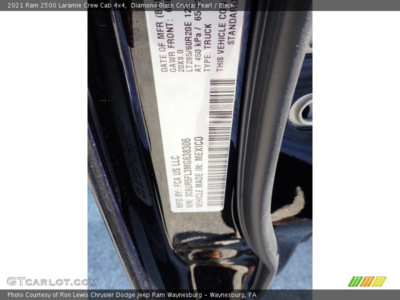 Diamond Black Crystal Pearl / Black 2021 Ram 2500 Laramie Crew Cab 4x4