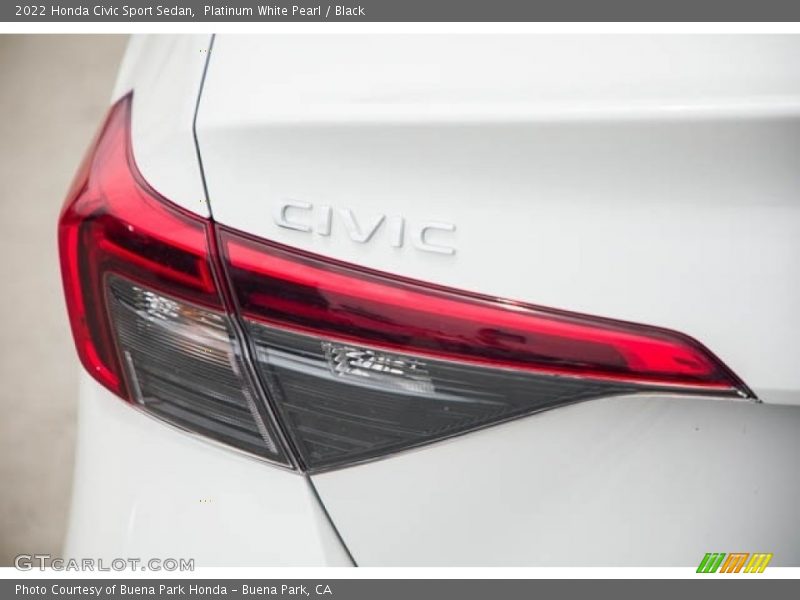 Platinum White Pearl / Black 2022 Honda Civic Sport Sedan