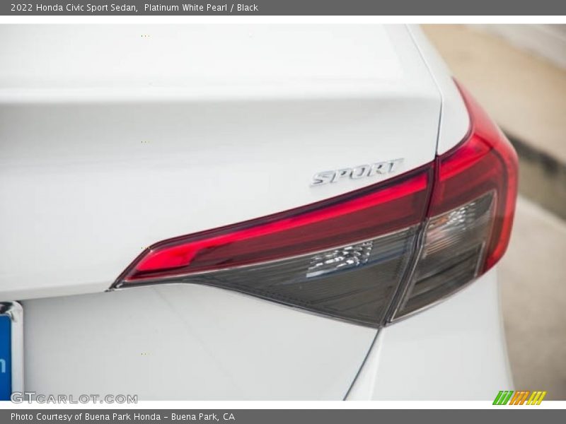Platinum White Pearl / Black 2022 Honda Civic Sport Sedan
