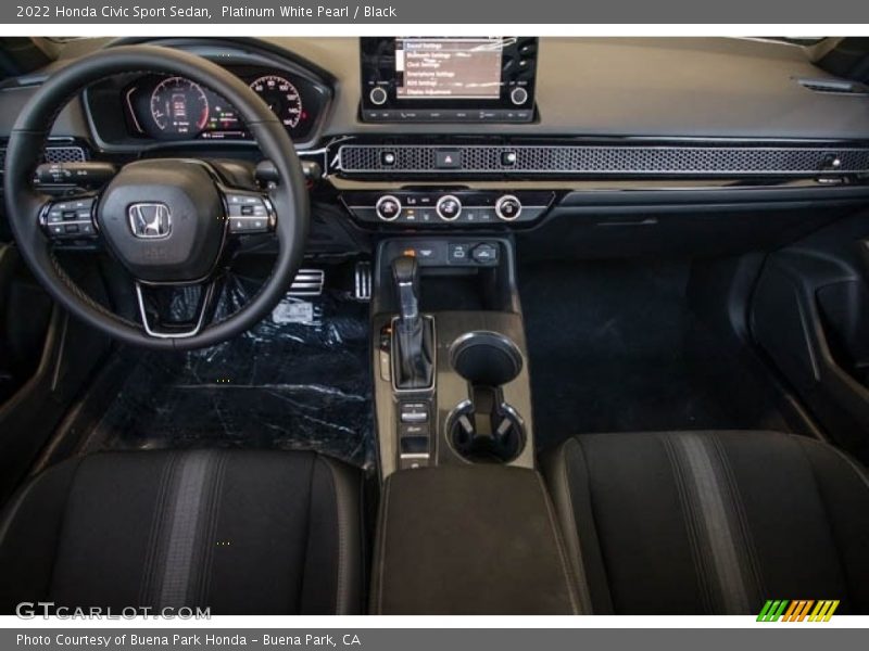 Platinum White Pearl / Black 2022 Honda Civic Sport Sedan