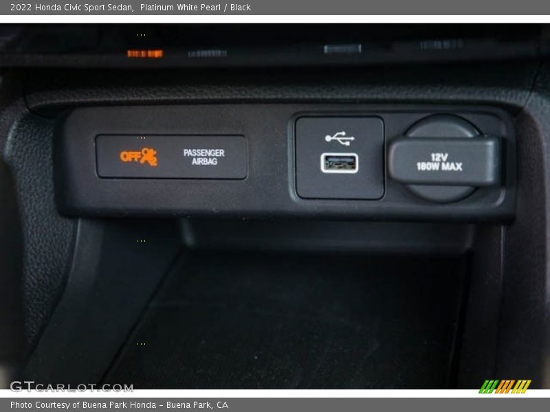 Platinum White Pearl / Black 2022 Honda Civic Sport Sedan