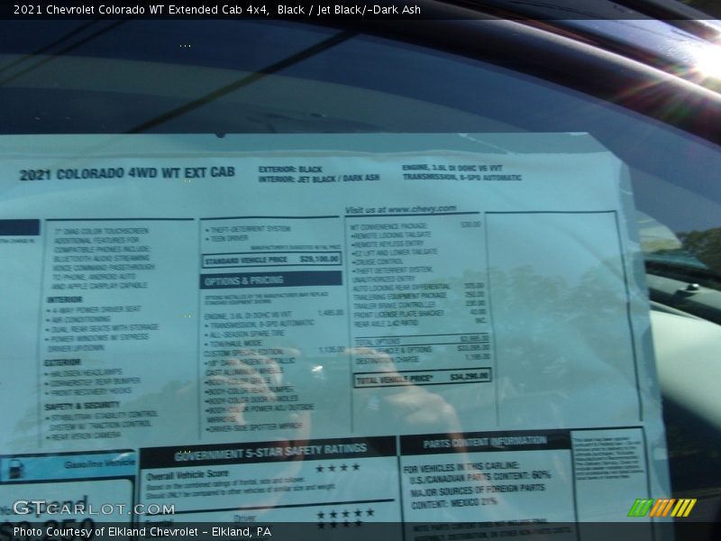 Black / Jet Black/­Dark Ash 2021 Chevrolet Colorado WT Extended Cab 4x4