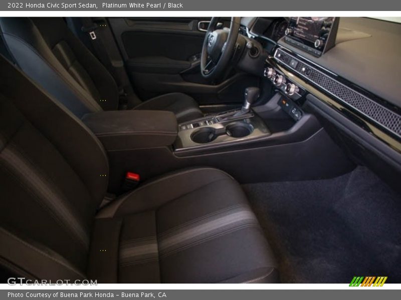 Platinum White Pearl / Black 2022 Honda Civic Sport Sedan