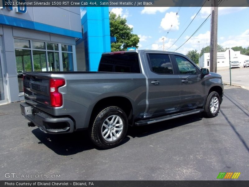 Satin Steel Metallic / Jet Black 2021 Chevrolet Silverado 1500 RST Crew Cab 4x4