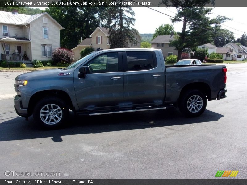 Satin Steel Metallic / Jet Black 2021 Chevrolet Silverado 1500 RST Crew Cab 4x4