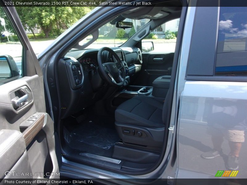 Satin Steel Metallic / Jet Black 2021 Chevrolet Silverado 1500 RST Crew Cab 4x4