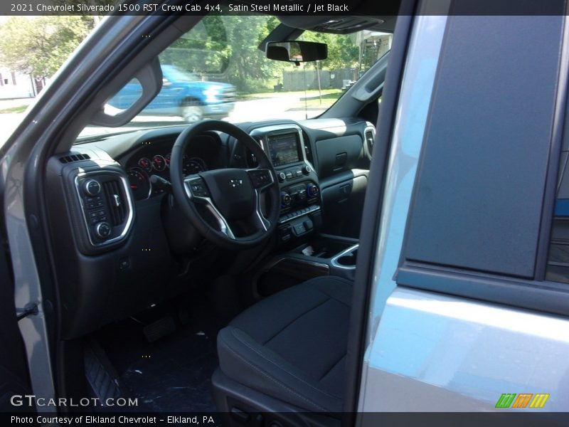 Satin Steel Metallic / Jet Black 2021 Chevrolet Silverado 1500 RST Crew Cab 4x4