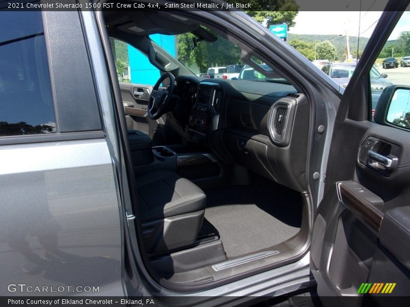 Satin Steel Metallic / Jet Black 2021 Chevrolet Silverado 1500 RST Crew Cab 4x4