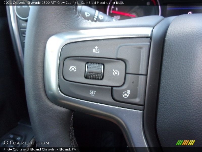 Satin Steel Metallic / Jet Black 2021 Chevrolet Silverado 1500 RST Crew Cab 4x4