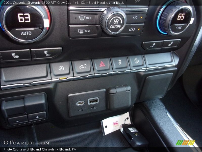 Satin Steel Metallic / Jet Black 2021 Chevrolet Silverado 1500 RST Crew Cab 4x4