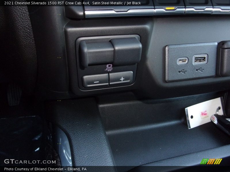 Satin Steel Metallic / Jet Black 2021 Chevrolet Silverado 1500 RST Crew Cab 4x4