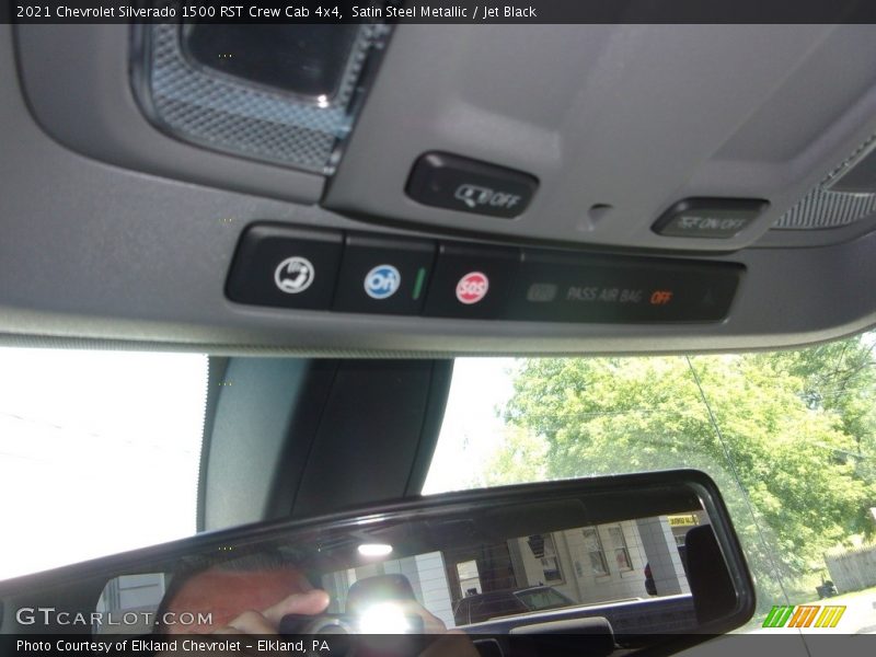 Satin Steel Metallic / Jet Black 2021 Chevrolet Silverado 1500 RST Crew Cab 4x4