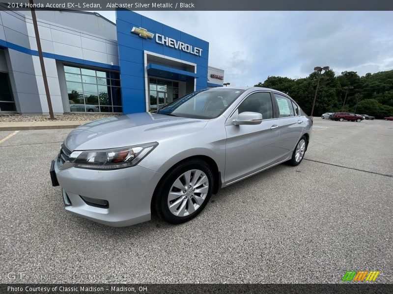 Alabaster Silver Metallic / Black 2014 Honda Accord EX-L Sedan