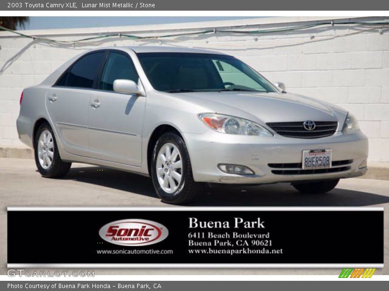 Lunar Mist Metallic / Stone 2003 Toyota Camry XLE