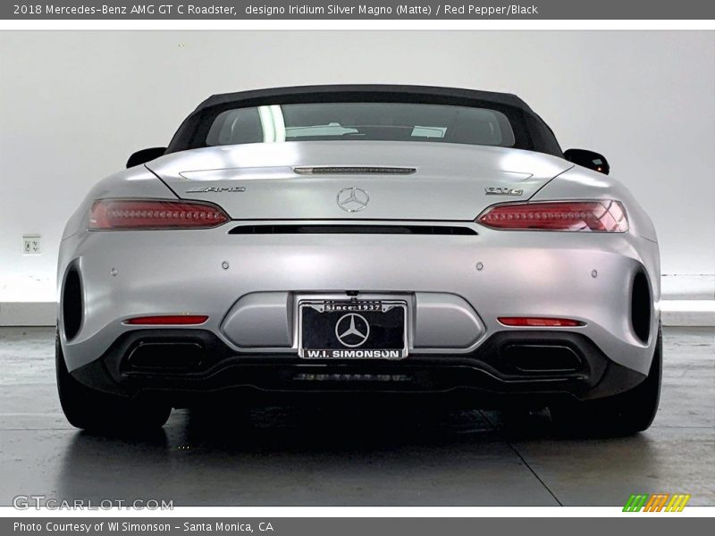 designo Iridium Silver Magno (Matte) / Red Pepper/Black 2018 Mercedes-Benz AMG GT C Roadster