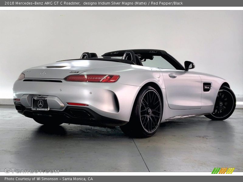 designo Iridium Silver Magno (Matte) / Red Pepper/Black 2018 Mercedes-Benz AMG GT C Roadster