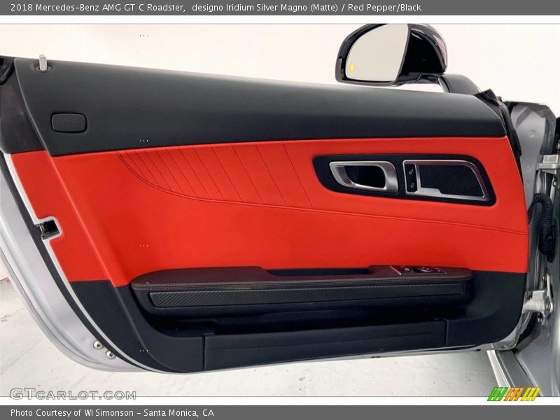 designo Iridium Silver Magno (Matte) / Red Pepper/Black 2018 Mercedes-Benz AMG GT C Roadster