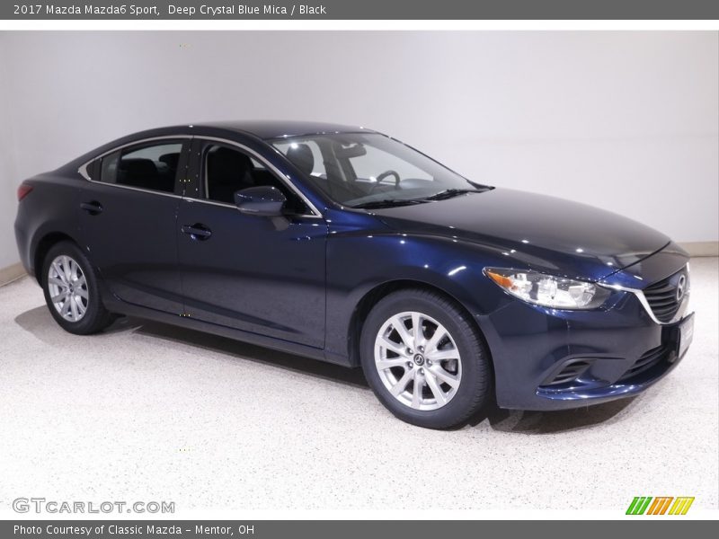 Deep Crystal Blue Mica / Black 2017 Mazda Mazda6 Sport