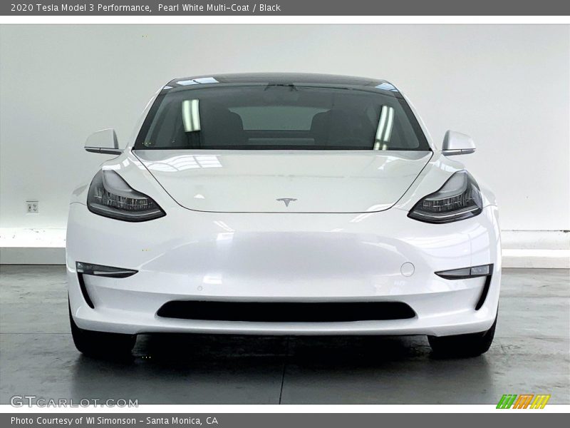 Pearl White Multi-Coat / Black 2020 Tesla Model 3 Performance