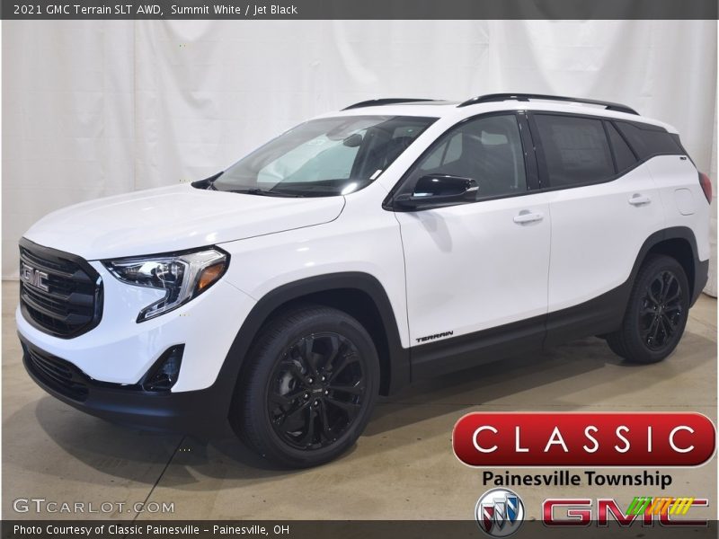 Summit White / Jet Black 2021 GMC Terrain SLT AWD