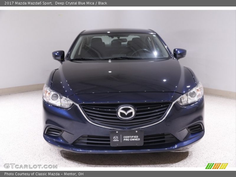 Deep Crystal Blue Mica / Black 2017 Mazda Mazda6 Sport