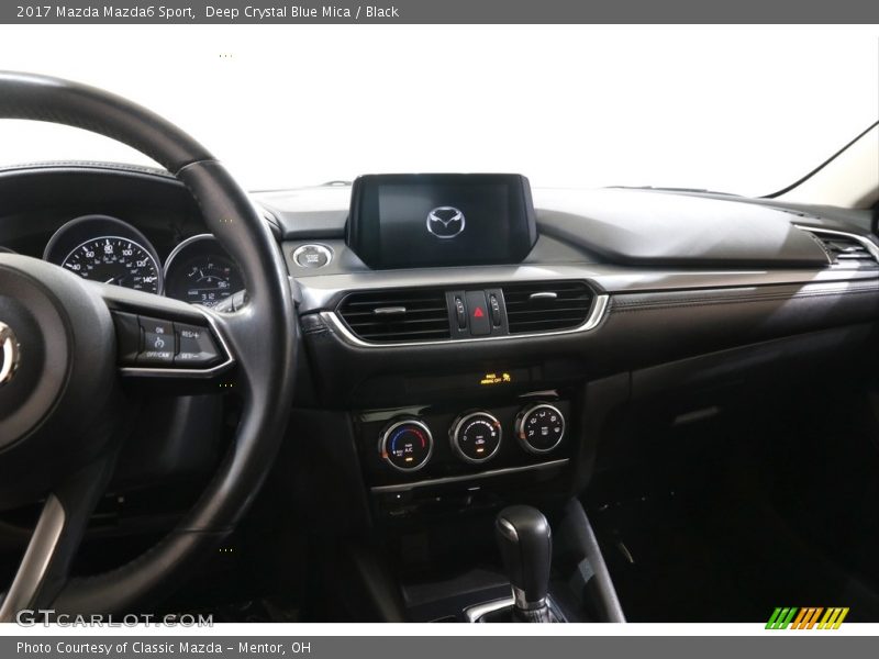 Deep Crystal Blue Mica / Black 2017 Mazda Mazda6 Sport